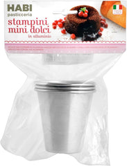 Balení 3 forem Baba Au Rhum, 7 X 8 cm, hliník, 3 kusy Pečicí formy a plechy Naty Shop