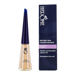 Herome přírodní růžový lak na nehty s posilujícím efektem - Lak na nehty vhodný pro francouzskou manikúru - Posilovač nehtů se svěží růžovou barvou - 10ml.