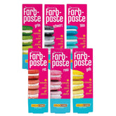 Set de 6 paste de culoare Decocino – 6 x 20 g – Colorant alimentar în roșu, roz, verde, galben, albastru și negru, ideal pentru colorarea prăjiturilor, fondantului și cremelor – Fără azoici și fără gluten