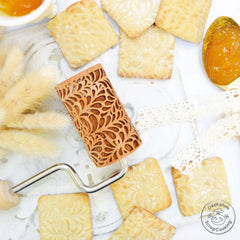 VAŘENÍ ŠROTU - Mini-Holzrolle "Ondines" – Dekoration für Kekse, Sandgesandet, Cookies – 5308