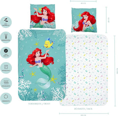 Arielle Meerjungfrau Bettbezug Bettbezug 135X200 80X80 Baumwolle · Kinderbettwäsche Für Mädchen Disney Prinzessin Mermaid · 2 Teilig Naty Shop