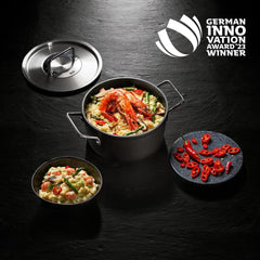 Fissler Adamant, tigaie de servit, aluminiu, neaderentă, margine înaltă, rezistentă la zgârieturi - Inducție Oale si Tigai Naty Shop