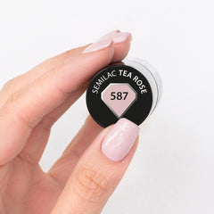 UV lak na nehty Semilac Hybrid 587 Tea Rose 7ml Fiori Collection