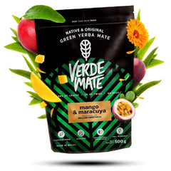 Verde Mate Green Mango & Maracuya 0,5Kg | Ceai de fructe Mate | Gustul exotic al ceaiului Mate | Puterea răcoririi | Stimulare naturală | Ceai Mate din Brazilia | 500 G