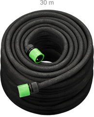 Furtun de picurare Relaxdays, irigare, furtun de irigare de 30 m, irigare straturi înalte și garduri vii, furtun de irigare, negru
