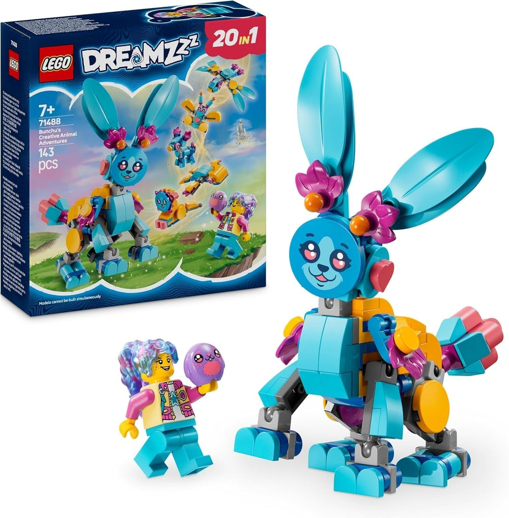 LEGO Dreamzzz Bunchus Creative Animal Adventures Dětská hračka Bunny Fantasy Playset 20 v 1 s minifigurkou Izzie Dárek pro dívky a chlapce 7 let 71488 Stavebnice Besuche den LEGO-Store Výchozí název