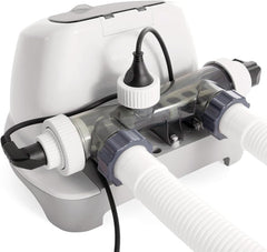 Intex 26668 – Sistem de filtrare cu apă sărată Krystal Clear, pentru pompă de filtrare 2650-12112 L/h, pentru piscine mici de până la 26500 L, plastic, alb