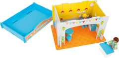 Small Foot 10852 Playhouse Restaurant Fabricat din lemn, Cu 2 figurine pentru păpuși, accesorii și acoperiș detașabil, De la 3 ani Casute de papusi Naty Shop