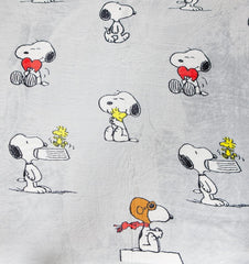 Kanguru Postel, přehoz, fleecová deka na dvojlůžko, deka z mikrovlákna, Snoopy Peanuts ŠEDÁ, 230X230Cm, letní deka, přehoz do ložnice Postele a přikrývky Besuche den Kanguru-Store