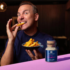 Ankerkraut Smoky Fries od Tima Raue, Mischung würzender Ingredient für Pommes Frites, Gourmet Pommes mit Rauch-Aroma, 145 g v Korkenglas