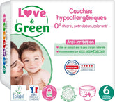 Love & Green, Scutece pentru bebeluși, hipoalergenice, mărimea 6 (34 unități) Mama si Copilul Naty Shop