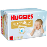 Huggies Pure Extra Care Sensitive dětské ubrousky, 99% voda, bez plastů, bez parfemace