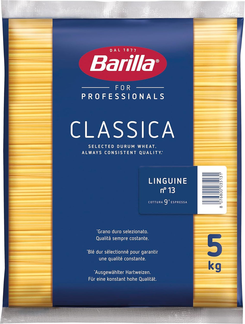 Barilla Durum Pšeničné těstoviny Bavette č. 13 – 5 kg