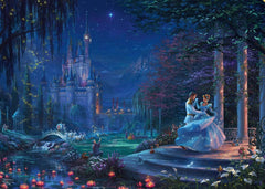 Schmidt Spiele 58043 Thomas Kinkade, Disney, Popelka tančící ve světle hvězd, skládačka 1000 dílků, barevné Puzzle Naty Shop