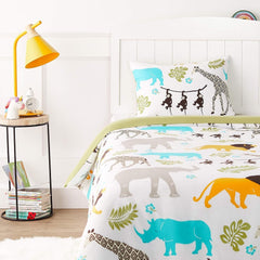 Sada ložního prádla mikrovlákno Amazon BASONS BASON Naty Shop Tierdruck 100 X 135 Cm 1 Kissenbezug 40 X 60 Cm