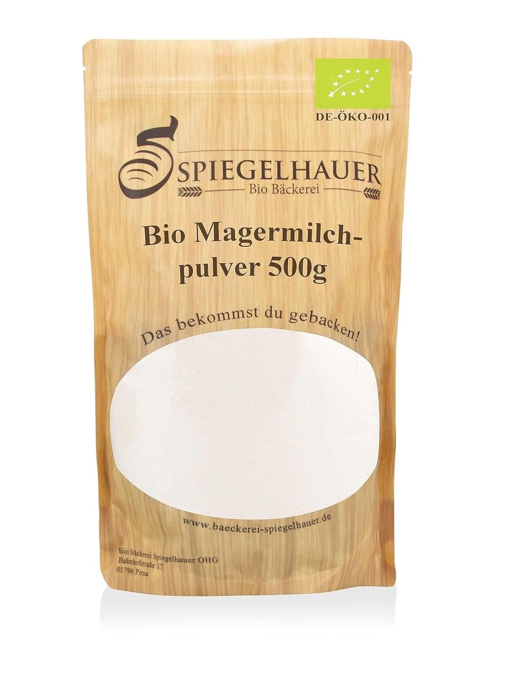 Bäckerei Spiegelhauer Bio Mager-Milchpulver 500 g Bio Milchpulver ohne Zusätze sušené mléko I auch geeignet für Joghurt-Herstellung, Eis-Herstellung I Trockenmilchpulver, Beutel