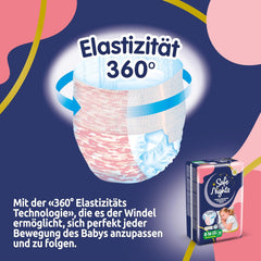 Safe Nights Girl, Dívčí 8-16 let (30-50 kg), Absorpční noční prádlo, 14 balení