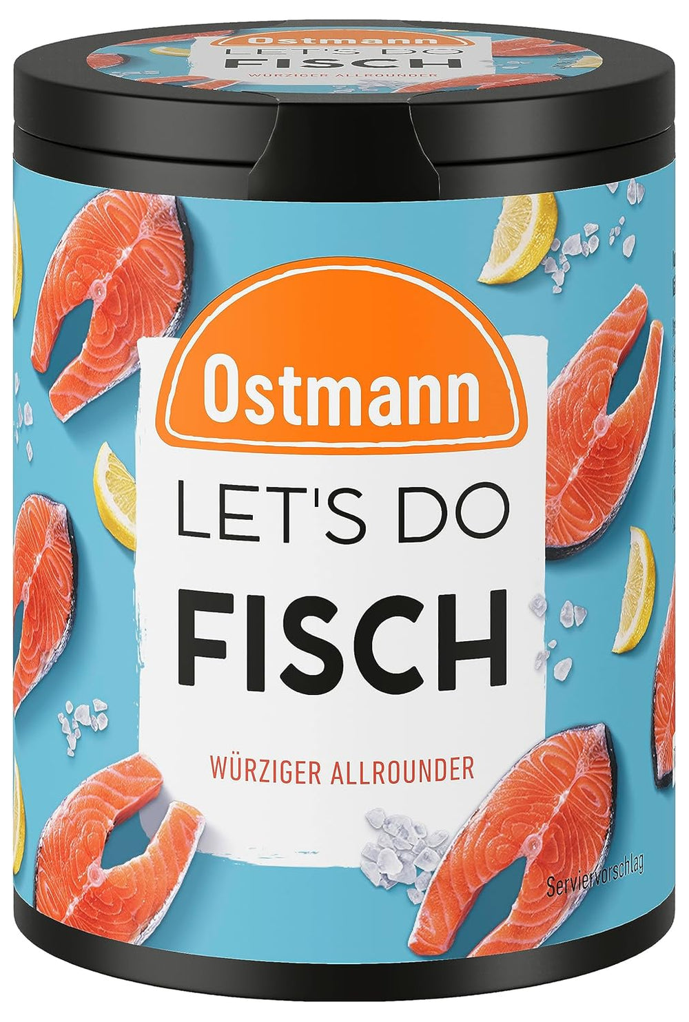Ostmann Gewürze - Let's Do Fisch Allrounder | Gewürzsalz für Bratfisch, Flammlachs und Meeresfrüchte | Würziger Allrounder s hořčicí, citronem a koprem | 85 g v recyklované tyči Metalldose