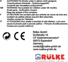 Dřevěná hračka Rülke 23112 Domeček pro panenky, barvy dřeva, červená Domky pro panenky Naty Shop