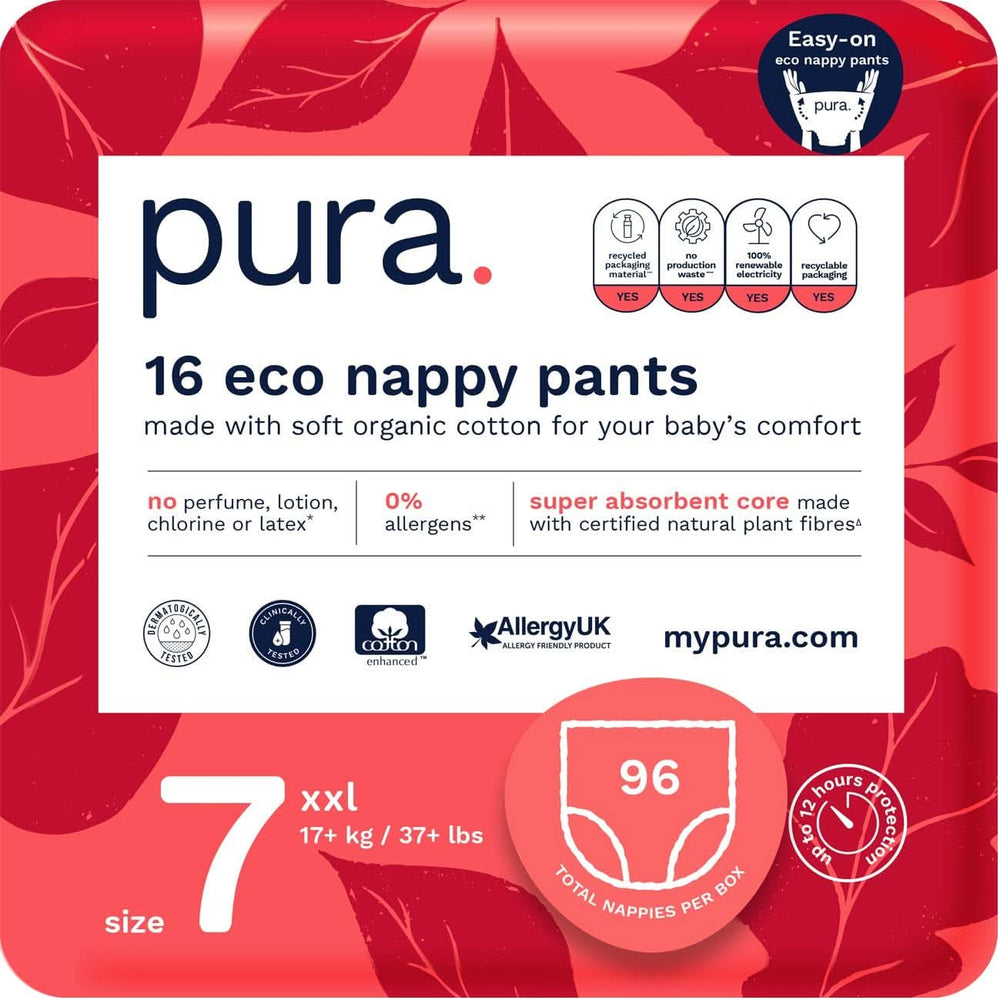 Scutece tip pantalonasi, cutie lunara, usor de imbracat, scutece de antrenament, cu certificat Ecolabel UE, fara parfum Mama si Copilul Naty Shop Mărimea 7 (96 scutece)