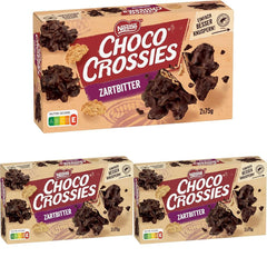 Nestlé Ciocolată Neagră, Fulgi Crocanți în Ciocolată Neagră, Pachet de 3 (1 x 2 x 75g)