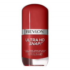 Revlon Ultra HD Snap lak na nehty, dlouhotrvající veganské složení, rychleschnoucí a plné krytí v jedné vrstvě, barva (8 ml), červená a černá (014), unisex