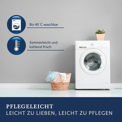 Billerbeck Lina Superlight přikrývka - Lněná přikrývka - 155 X 220 Cm - Letní přikrývka, chladivá přikrývka, lehká letní přikrývka - 70% len, 30% bavlna, bílá Přikrývky a přikrývky Naty Shop