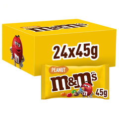 M&M's Arašídové čokoládové hromadné balení 24 x 45 g Čokoláda Čokoláda s arašídovou příchutí Čokoláda (1080 g) Ideální jako pamlsek na téma fotbal