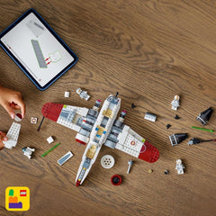 Hračka LEGO Star Wars 75402 ARC-170 Starfighter se 4 minifigurkami včetně klonového pilota a droida R4-P44, sběratelský předmět, dárek pro pomstu fanoušků Sithů a stavebnice pro kluky a dívky starší 9 let Beuche den LEGO-Store