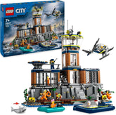 LEGO City Prison Island Policejní stanice Helikoptéra Loď Policejní žraločí sada hraček 7 minifigurek a psí dárek k narozeninám pro 7leté chlapce a dívky 60419 Stavebnice Besuche den LEGO-Store Single