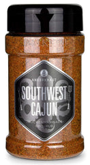 Ankerkraut Southwest Cajun, BBQ Rub Gewürzmischung zum Zubereiten von Gumbos und Jambalaya Gerichten, 170 g in Streuer