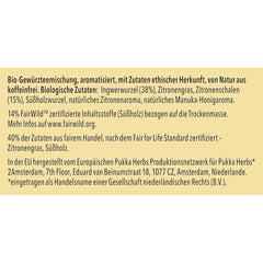 Pukka | Amestec de ceaiuri aromatizate bio „Lămâie și ghimbir cu o notă fină de miere de Manuka” | Încălzește-te și relaxează-te cu acest ceai | Pachet de 1 | 20 pliculețe de ceai