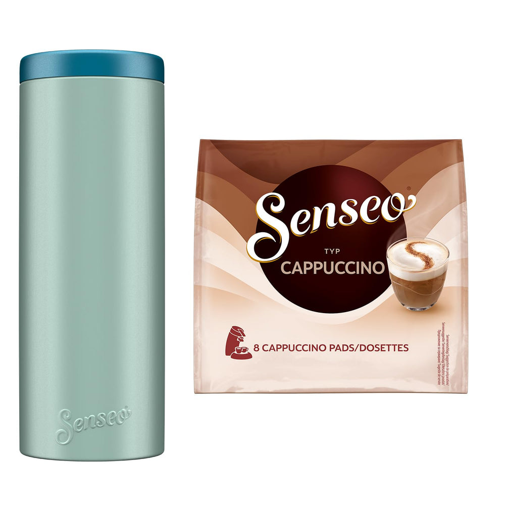 Pads Cappuccino, 10 x 8 Getränke, 80 Kaffee Pads, inklusive Pad Dose