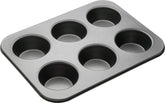 Masterclass Tiefes Muffinblech/Yorkshire Puddingform, 6-Loch-Form Mit PTFE-, PFOA- Und Bpa-Freier Antihaftbeschichtung, Robuster 1 Mm Kohlenstoffstahl, Grau, 35 X 26 Cm Formy a plechy na pečení Naty Shop