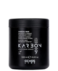Echosline Karbon 9 Mască organică vegană pe bază de cărbune (1000ml) Masca de par Naty Shop Titlu implicit