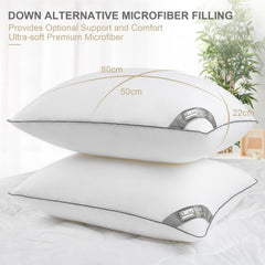 Pernă Bedstory, 2-Pack, calitate hotelieră, pernă pentru dormit, alternativă, de susținere și hipoalergenică pentru cei care dorm pe stomac, spate și lateral Perne standard Naty Shop