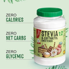 Stévie + Erythritol 1:2 sladidlo, 1G = 2G cukru, 1 kg sladidel Naty Shop