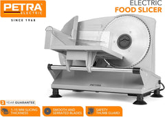 Petra PT4636VDE Multifunkční elektrický kráječ, tloušťka krájení 1-15 mm, 3 hladké nerezové nože Drtiče a kráječe Naty Shop