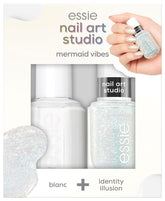 Sada Essie Nail Art Studio, lak na nehty Mermaid Vibes č. 1 Blanc, Special Effects lak na nehty č. 7 Iluze identity