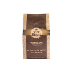 VietBeans 100% Robusta – Ganze Bohne - Kaffeespezialität aus Vietnam - Kräftig und würzig – 250g