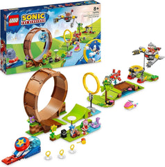 LEGO 76994 Sonic the Hedgehog Sonic's Loop Challenge v oblasti Green Hill, sestavitelná hračka pro děti, chlapce a dívky s 9 postavami včetně stavebnic Dr Eggman a Amy Besuche den LEGO-Store Singur