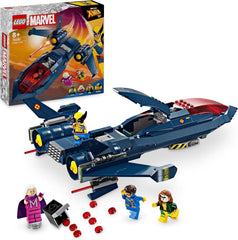 LEGO Marvel X-Jet X-Men sestavitelný model letadla s figurkami včetně Wolverina a Rogue Dětský superhrdina Dárek pro chlapce a dívky 8 let 76281 Stavebnice Beuche den LEGO-Store Single