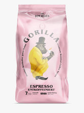 GORILLA Espresso 1 kg, bez kofeinu, celá zrna Káva Naty Shop 1 kg Ořechy Čokoláda Koření