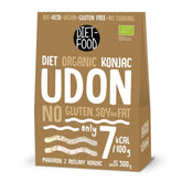 Udon Shirataki Konjac Noodles Bio 385g - Nízkokalorické, bezlepkové, veganské - vyrobené z kořene konjacu, bohaté na vlákninu DIETNÍ JÍDLO