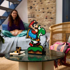 LEGO Super Mario World: Sběratelská sada Mario a Yoshi Nintendo, figurky pixelů, sestavení a vystavení modelů, domácí dekorace a sběratelské předměty, sada modelů a dárek pro dospělé fanoušky 71438 Stavebnice Besuche den LEGO-Store