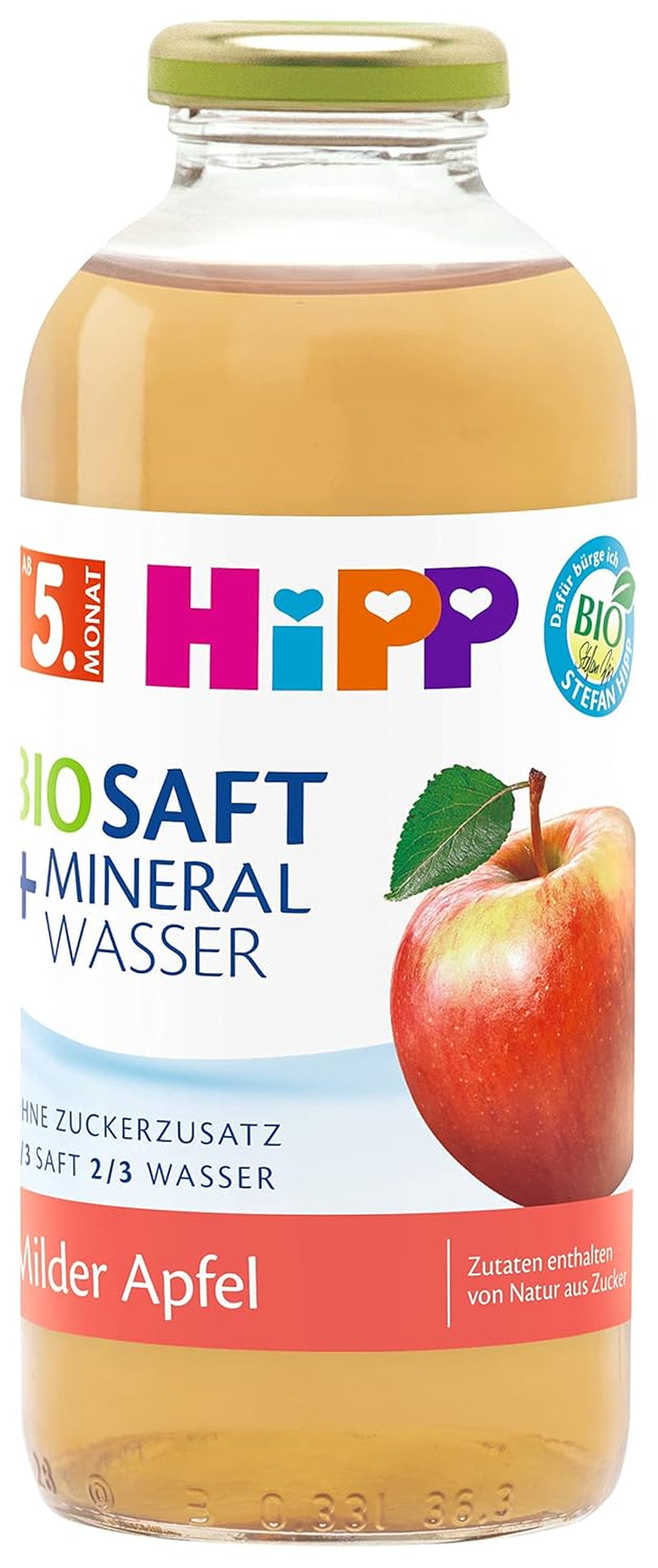 Hipp Bio-Saft + Mineralwasser Milder Apfel, 6Er Pack (6 X 0,5L) Naty Shop Výchozí název