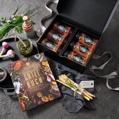 Ankerkraut Grillbuch-Set mit 6 Streuern, 1320 g Gewürze plus Buch im Bundle