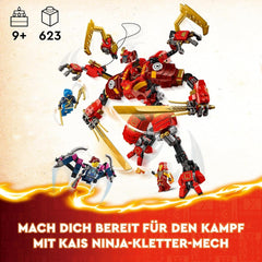 LEGO NINJAGO Sada Kai's Ninja lezeckého robota, Hračka Ninja se sestavitelnou akční figurkou a 4 minifigurkami, Dětská dobrodružná sada, Dárek k narozeninám pro 9leté chlapce a dívky 71812 Stavebnice Beuche den LEGO-Store