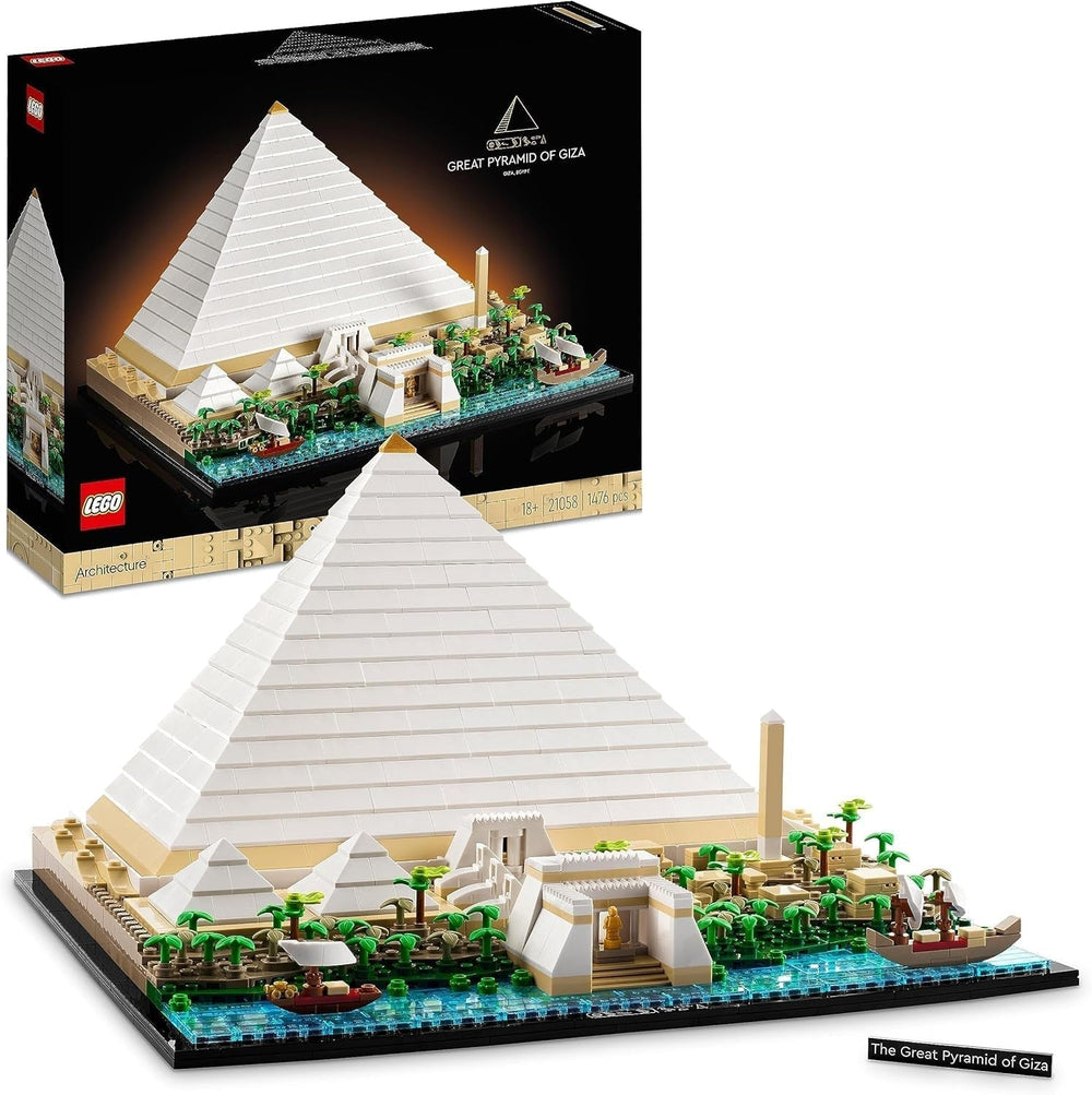 LEGO 21058 Stavebnice pyramidy Architecture Cheops pro řemeslo jako kreativní koníček, Nápad na dárek pro dospělé, muže, ženy, matku, otce, kreativní činnost, sbírka slavných památek Stavebnice Besuche den LEGO-Store Single