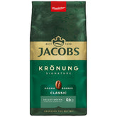 Jacobs Krönung Aroma Beans Classic, plná chuť, ořechy, citrusové tóny, zrna Arabica & Robusta, intenzita 6/10, ideální pro klasickou kávu Naty Shop Coffee 500 gramů Krönung